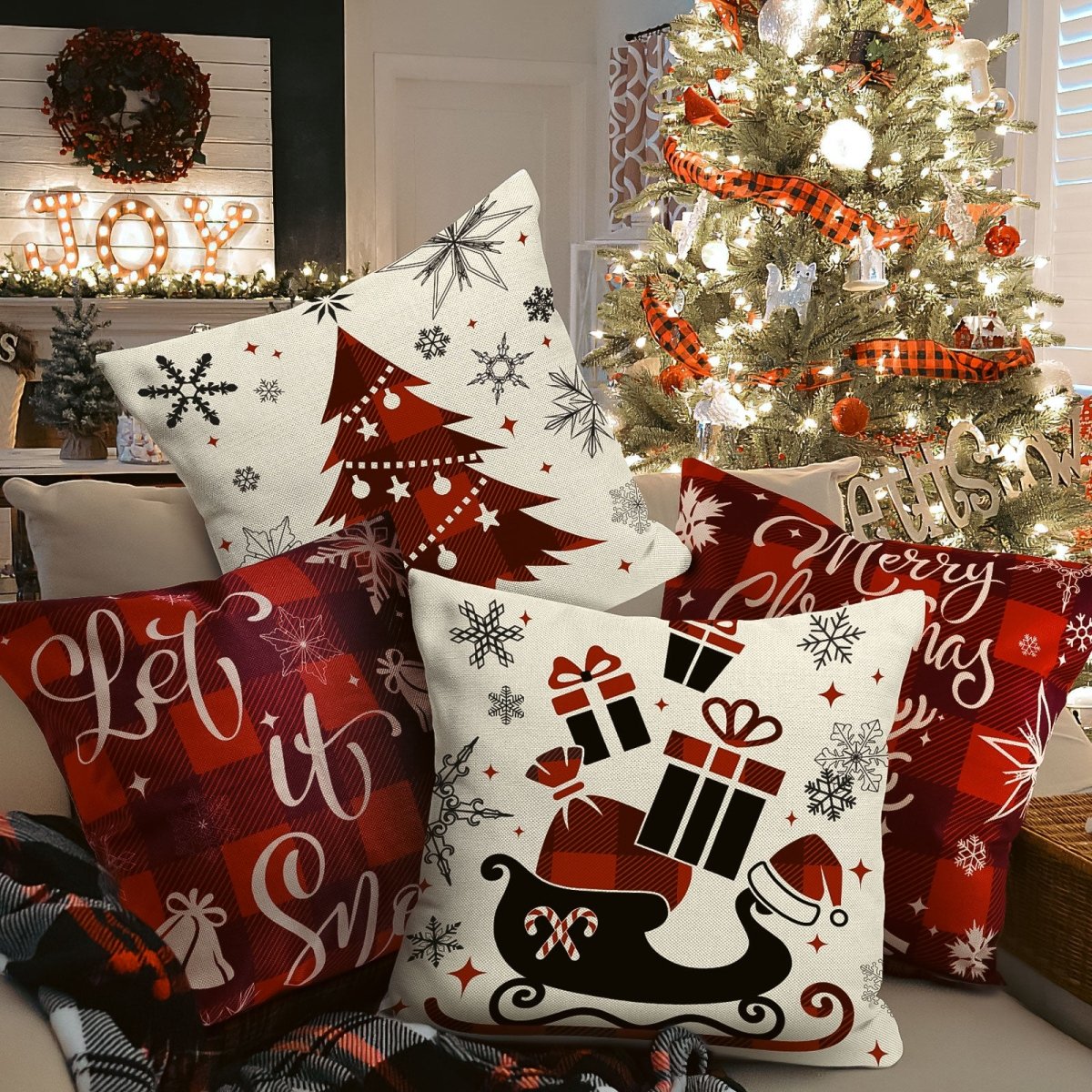 4PCS Christmas Pillow Covers - PopFun