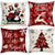 4PCS Christmas White & Red Plaid Pillow Covers Set - Wholesale - PopFun