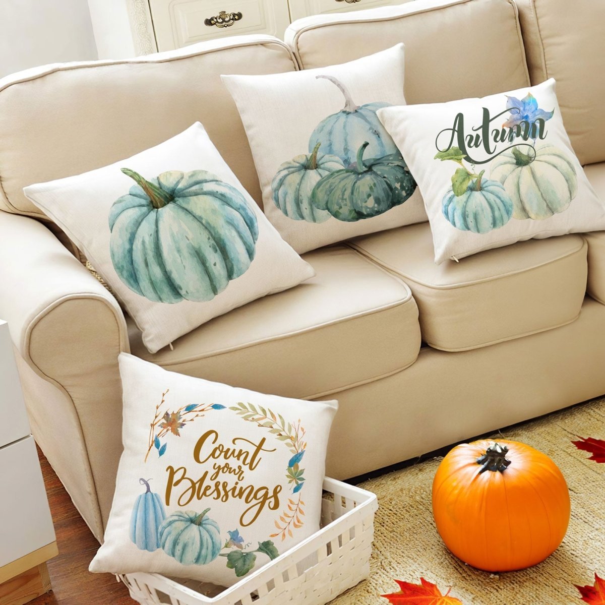 4PCS Thanksgiving Autumn Pillow Cover Set - Wholesale - PopFun