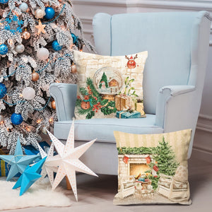 4PCS Vintage Christmas Pillow Covers - PopFun