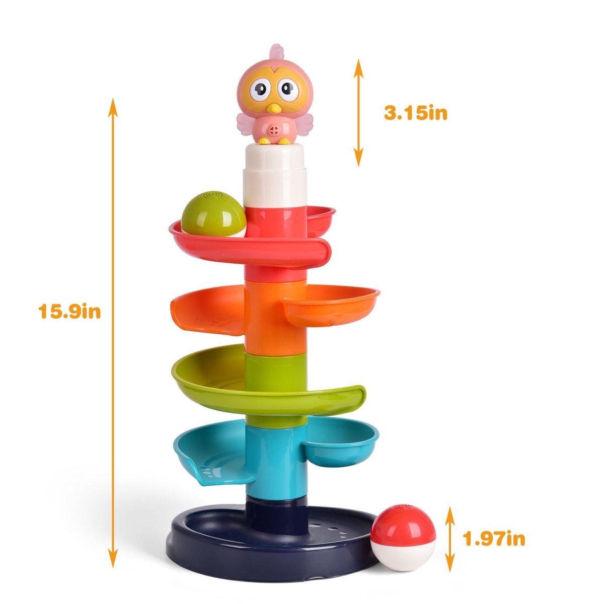 5-Tier Ball Drop Tower for Toddlers - PopFun
