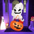 5ft. Inflatable Ghost Holding Trick or Treat Bag - PopFun