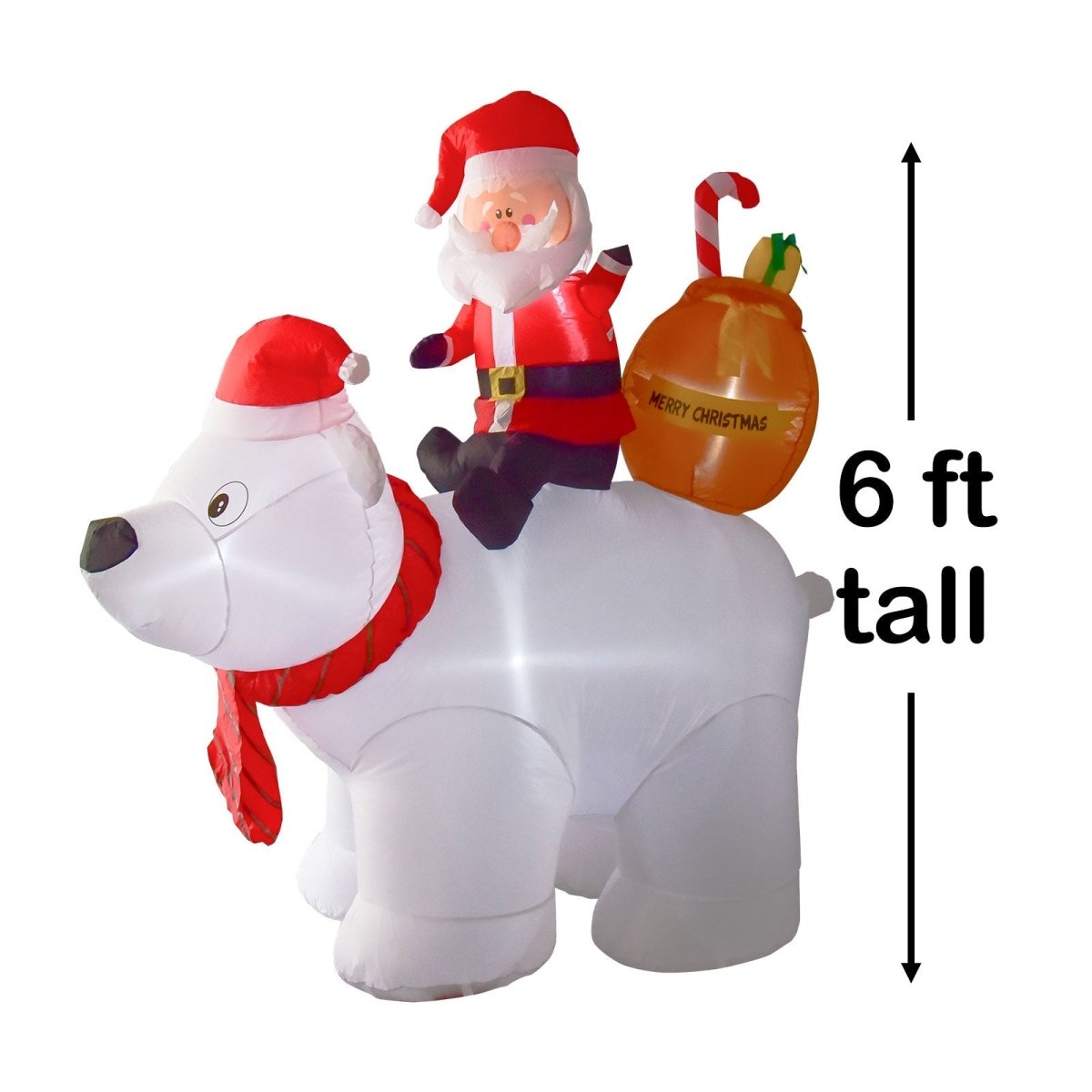 6' Ft Bearing Gifts Holiday Inflatable | PopFun