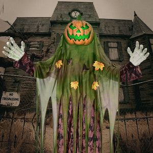 67" Halloween Interactive Standing Pumpkin Man with Lights and Sounds - Wholesale - PopFun