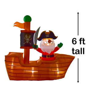 6'Ft Sea Santa Holiday Inflatable | PopFun