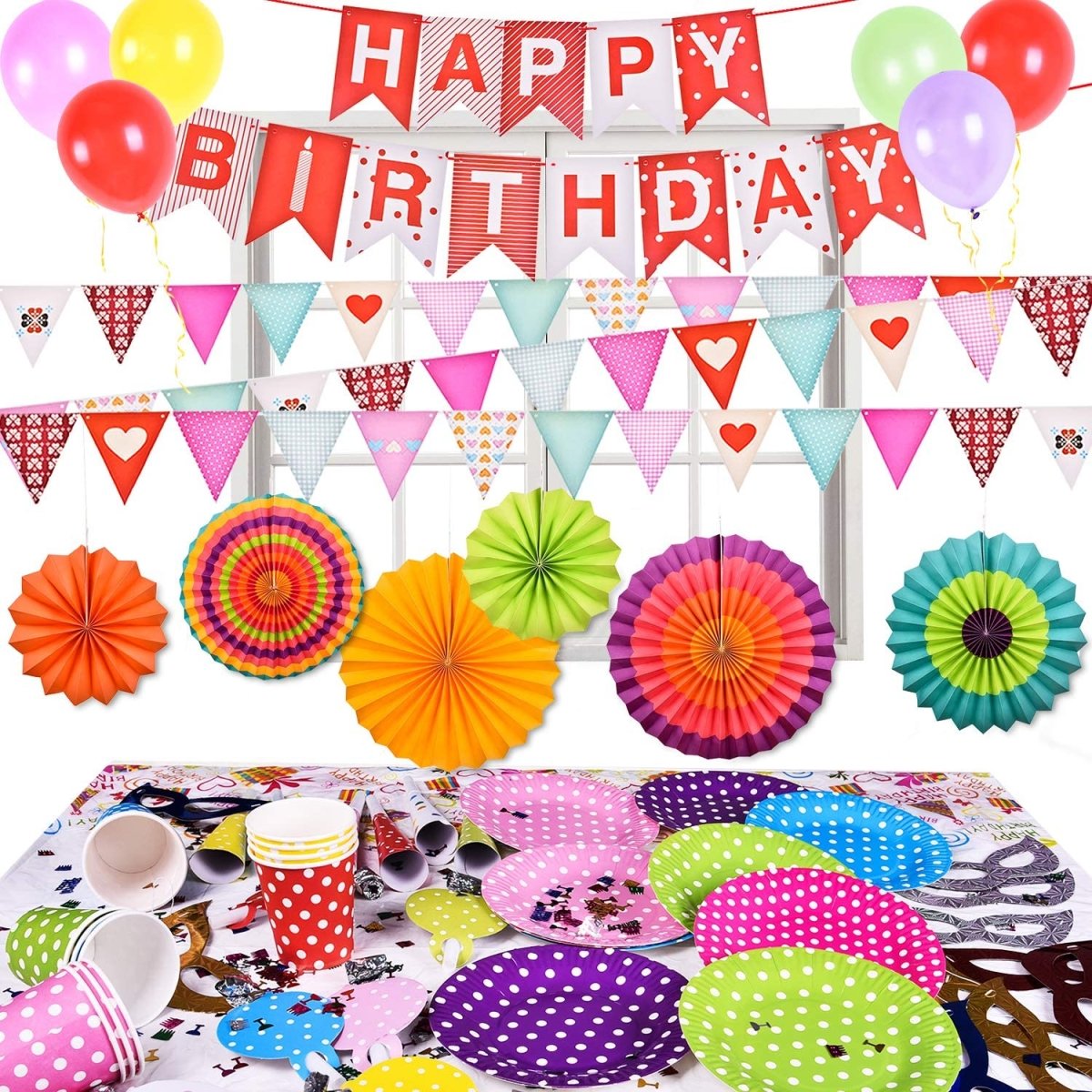 73 Pcs Birthday Party Decorating Kit - Wholesale | PopFun