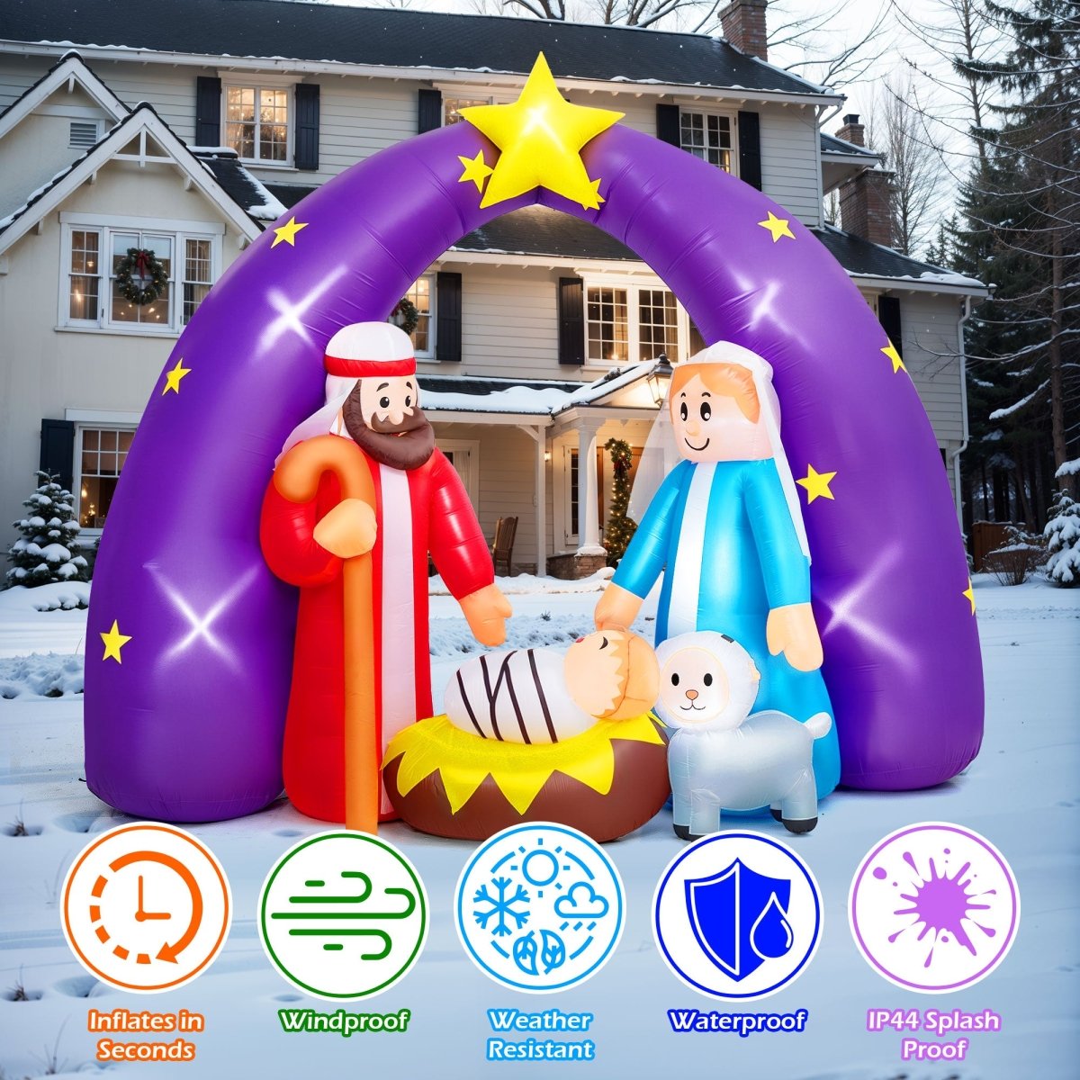 7.5 Inflatatable Christmas Nativity - PopFun