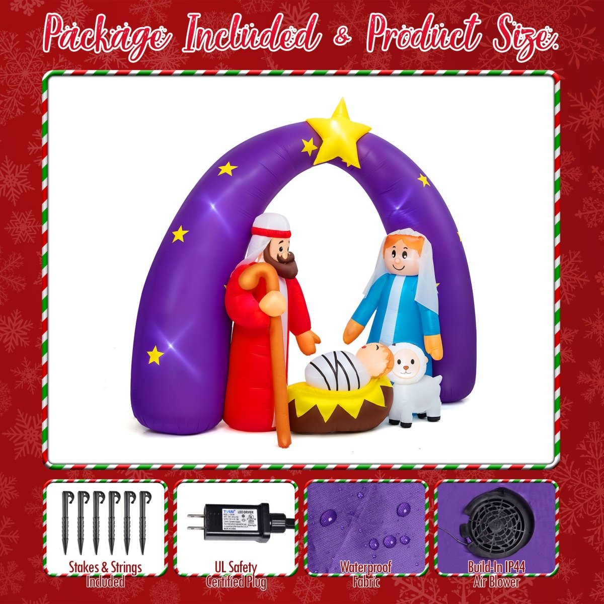 7.5 Inflatatable Christmas Nativity - PopFun