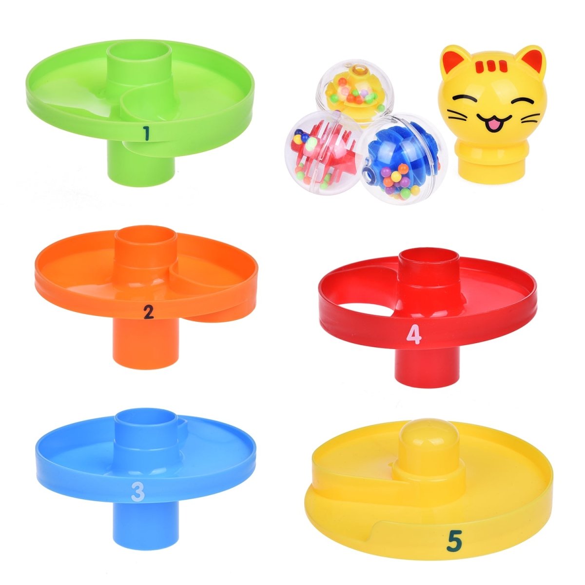 9-Layer Tower Ramp Cat Ball Drop Tower - PopFun