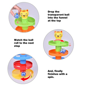 9-Layer Tower Ramp Cat Ball Drop Tower - PopFun