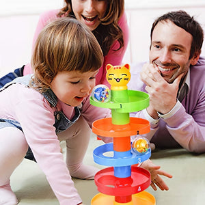 9-Layer Tower Ramp Cat Ball Drop Tower - PopFun