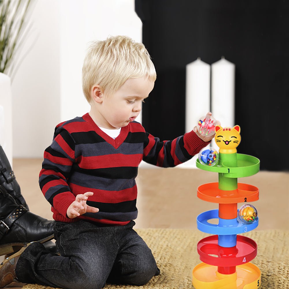 9-Layer Tower Ramp Cat Ball Drop Tower - PopFun