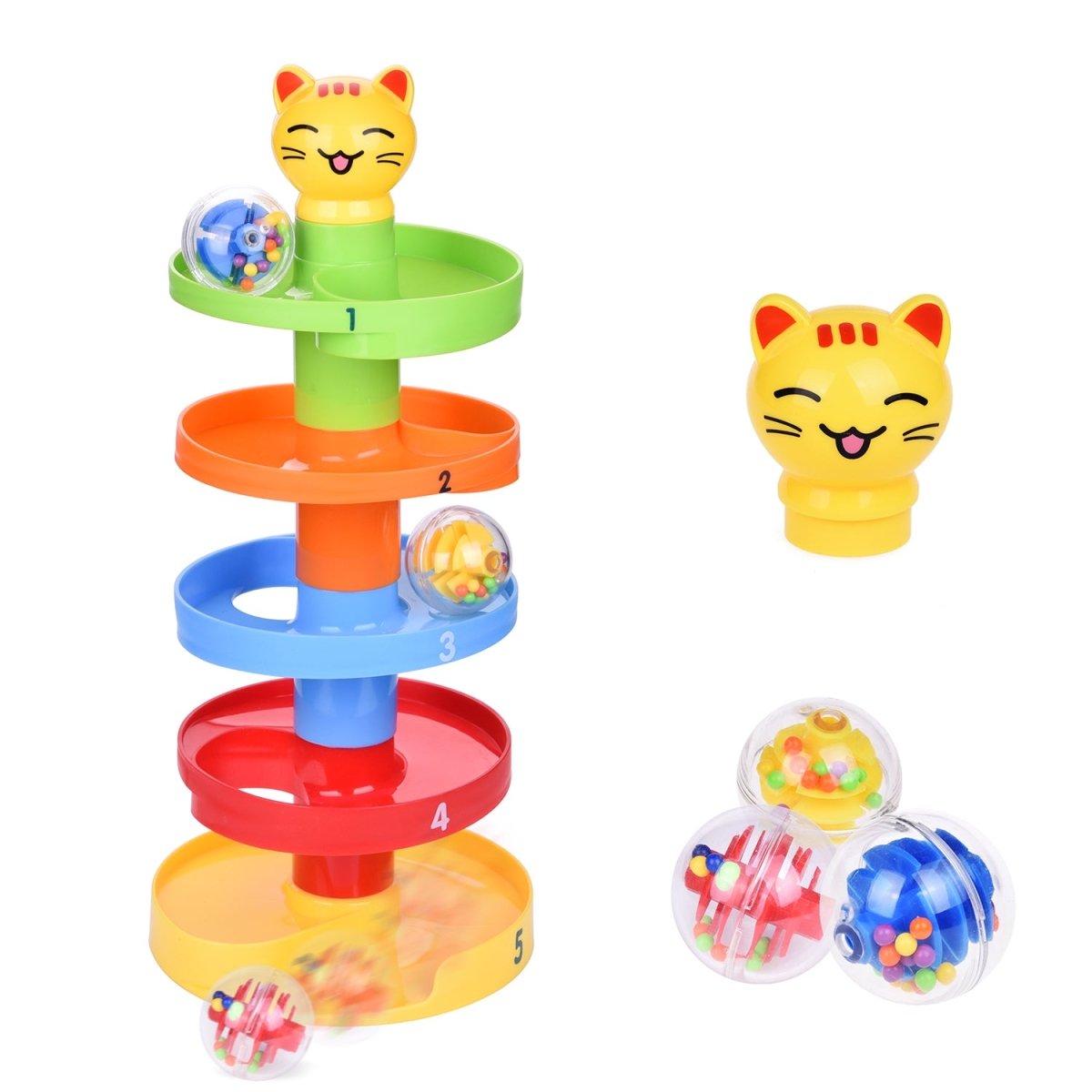 9-Layer Tower Ramp Cat Ball Drop Tower | PopFun