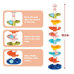 9-Tier Tower Ball Drop Toy for Toddler - PopFun