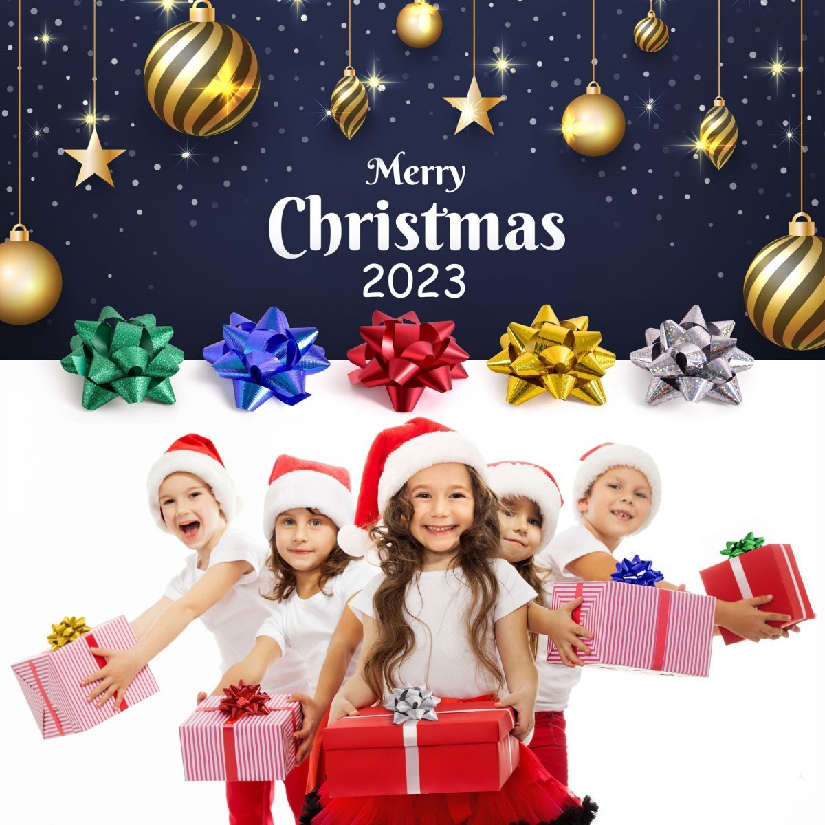 90PCS Christmas Assorted Gift Wrap Pull Bows - Wholesale - PopFun