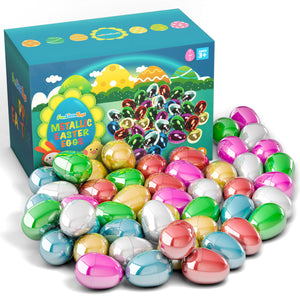 Fillable Metallic Easter Eggs 48pcs