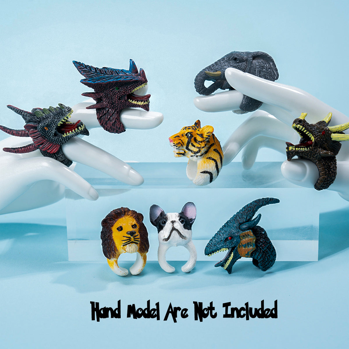 Easter Eggs Prefilled with Animal Rings 24pcs