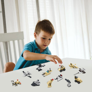 Easter Eggs Prefilled with Military Vehicles Building Blocks (12pcs)