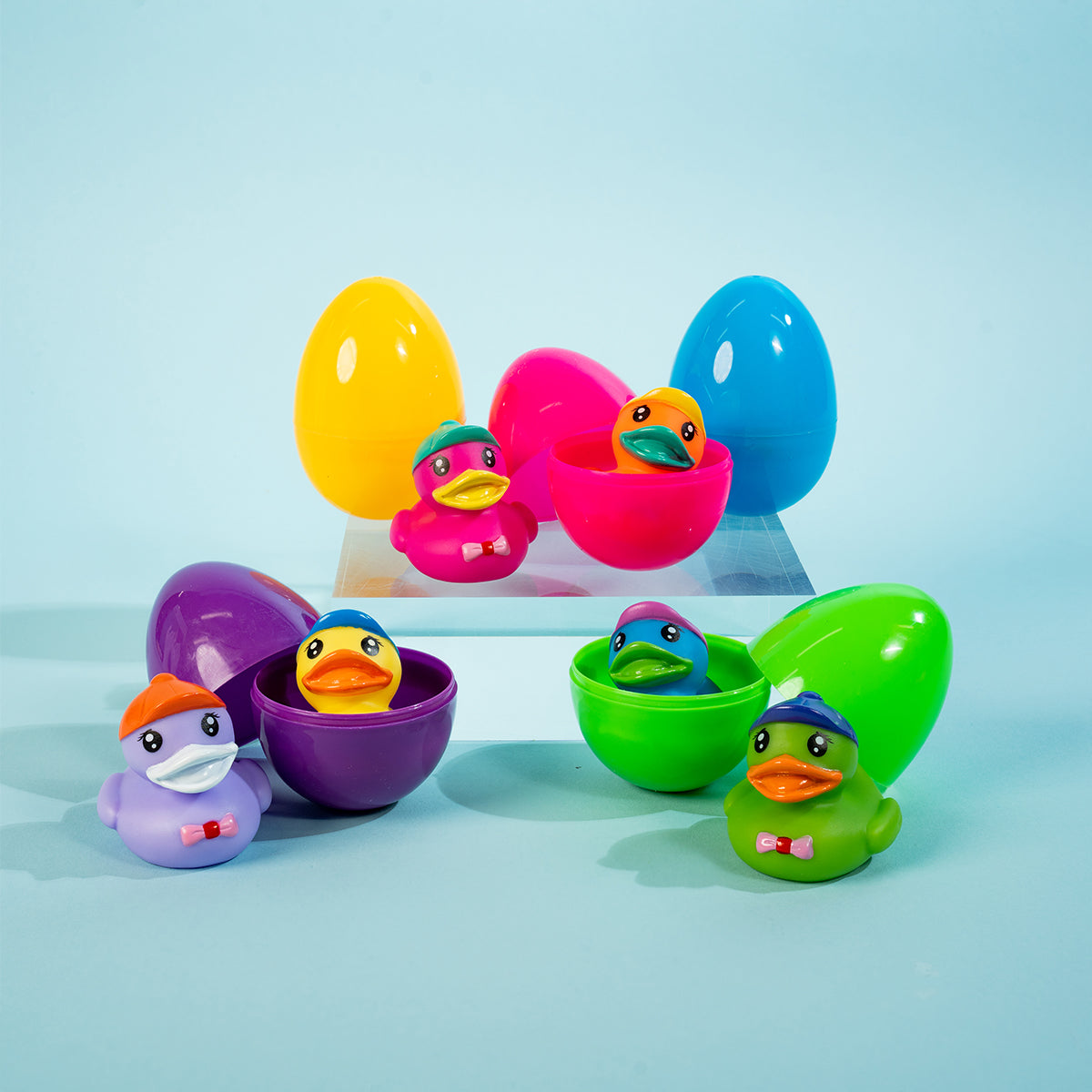 Easter Eggs Prefilled with Rubber Ducks 12pcs