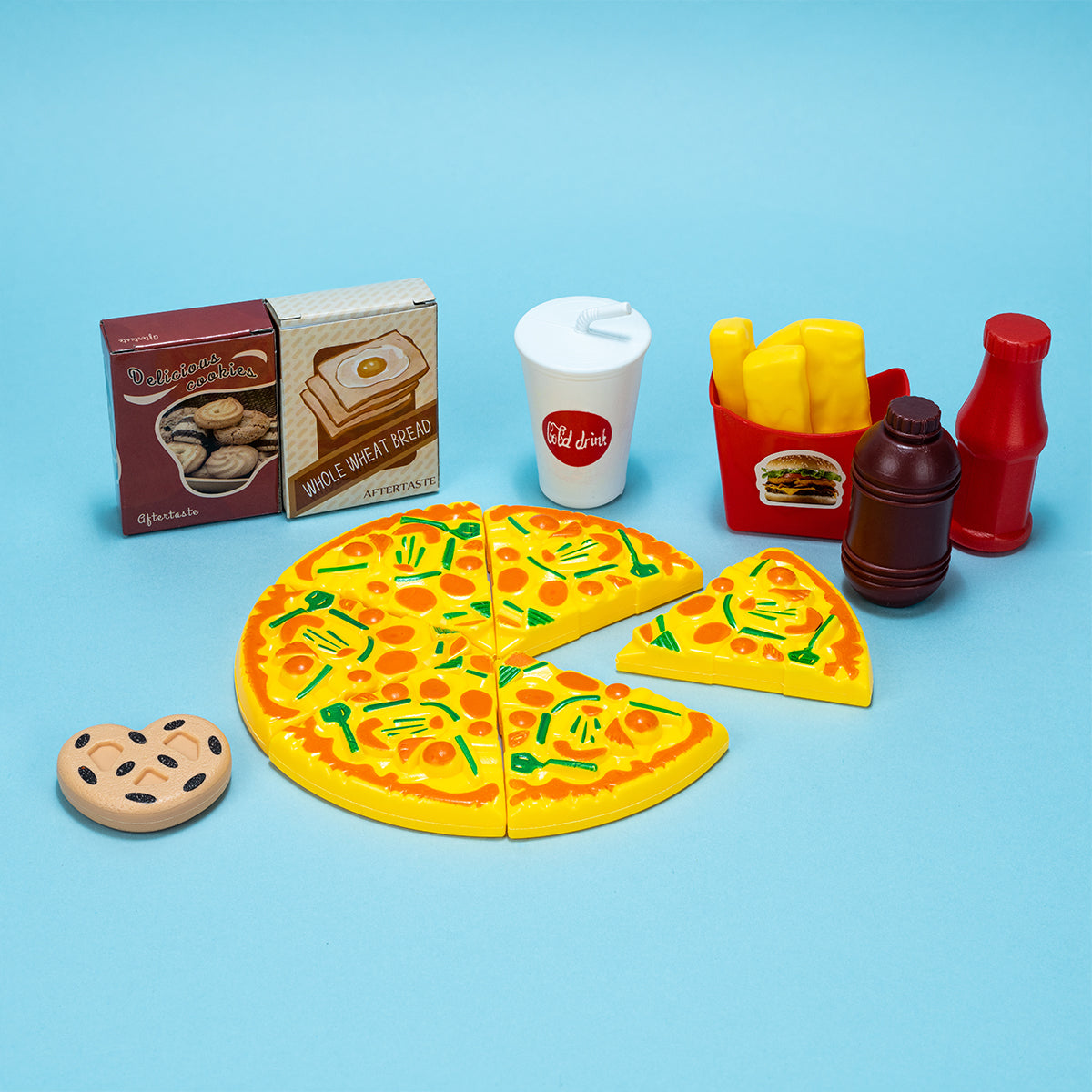 128 Pcs Kids Kitchen Play Food Set - PopFun