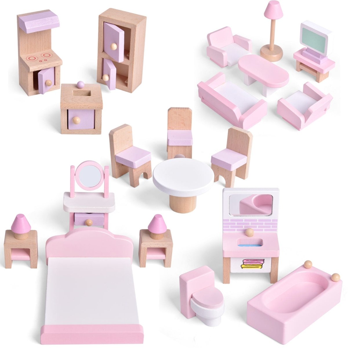 Adorable Dollhouse Furniture Set - PopFun