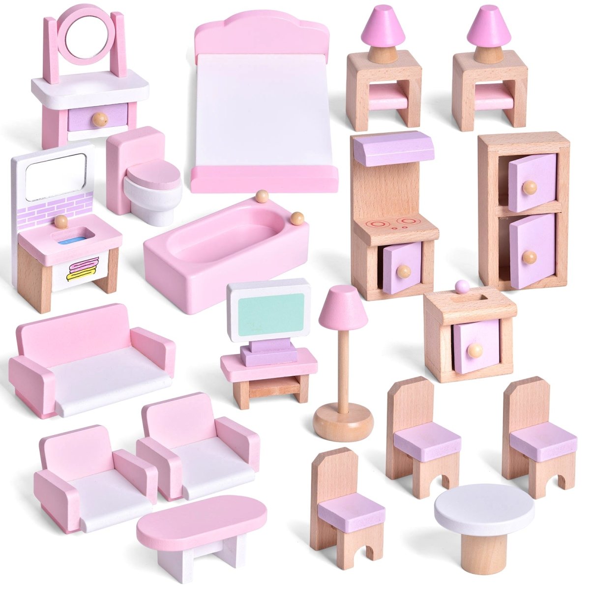 Adorable Dollhouse Furniture Set - PopFun