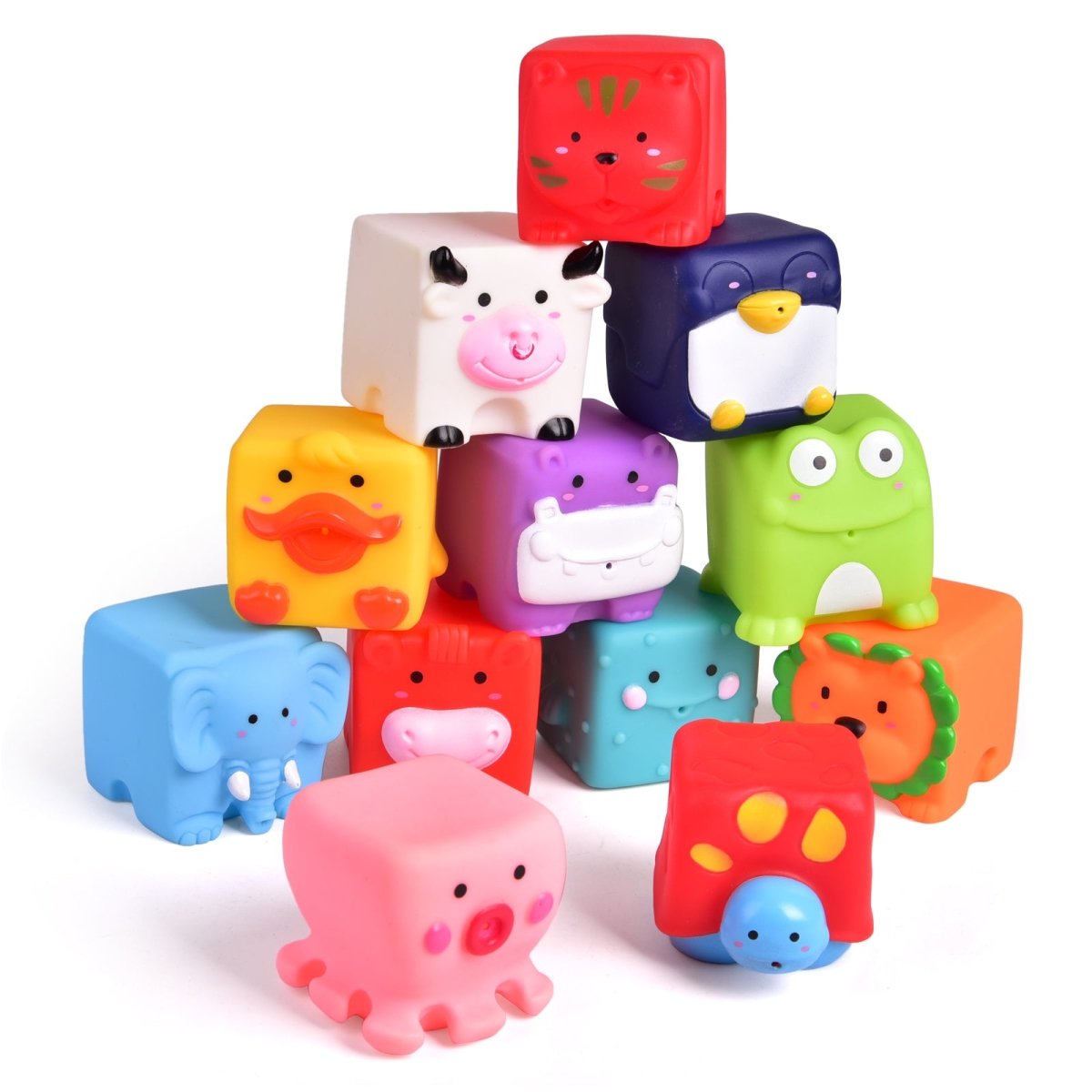 Animal Block Squirters Bath Toys - PopFun