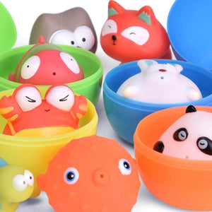 Easter Eggs Prefilled with Animal Bath Toys 12pcs