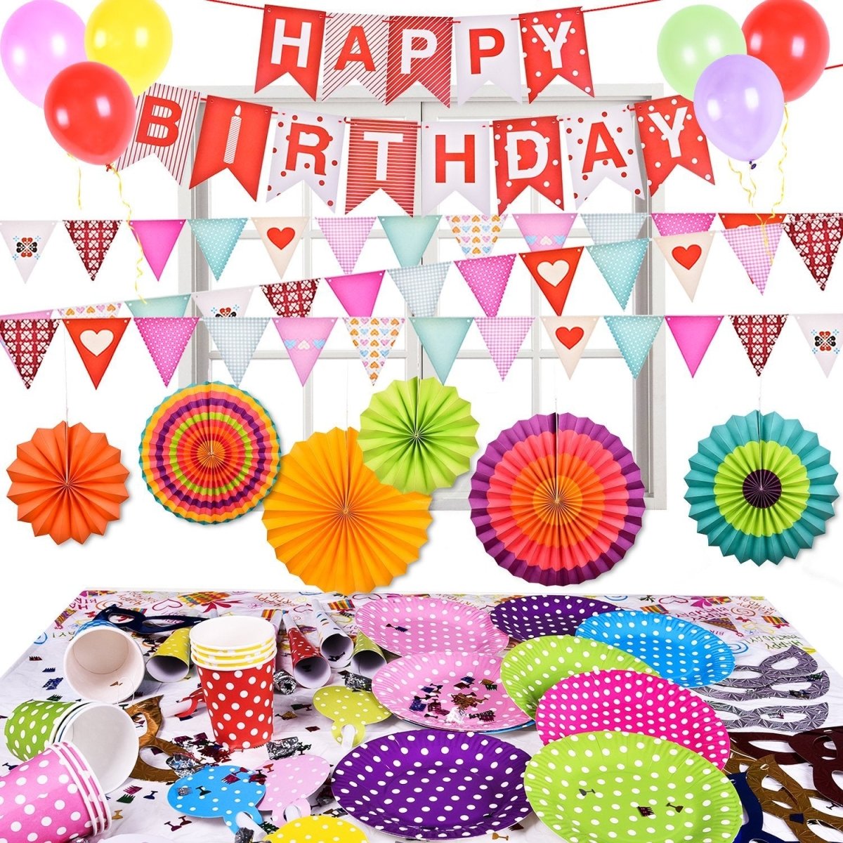 Birthday Party Decorating Kit (73pcs) - PopFun