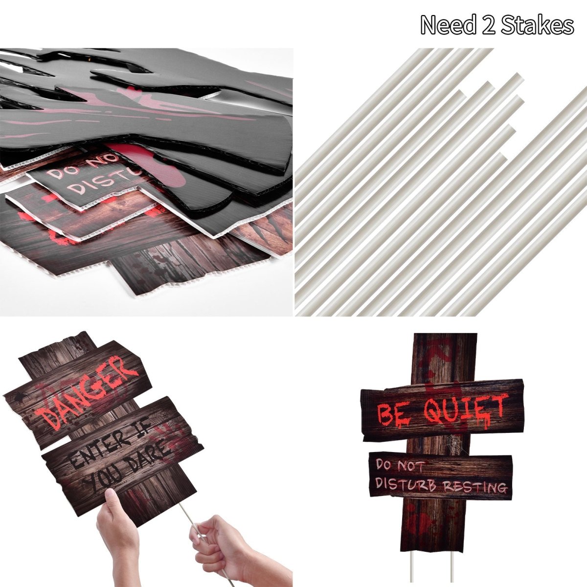 Bloody Hands Halloween Yard Signs - PopFun