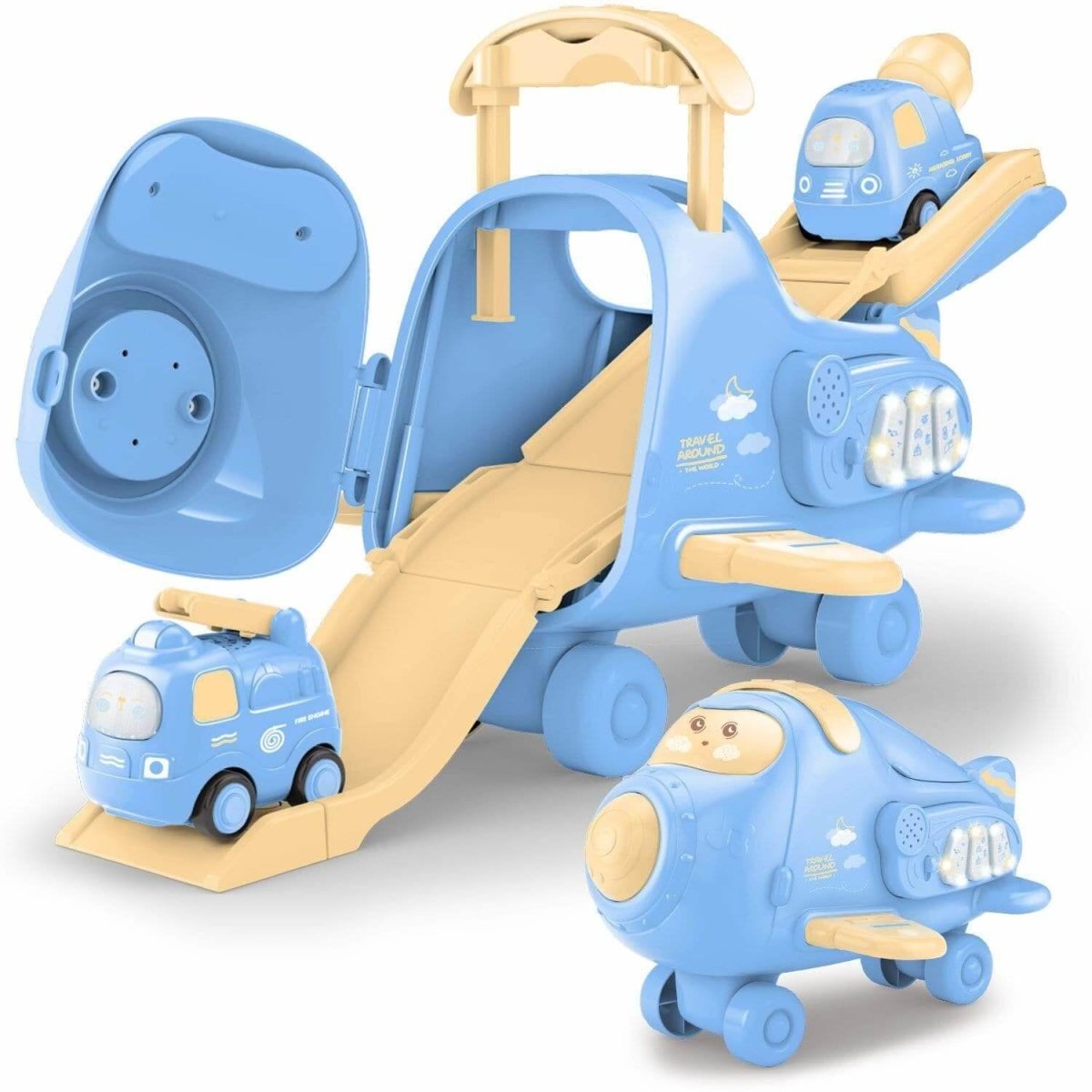Blue Cargo Airplane Playset - PopFun