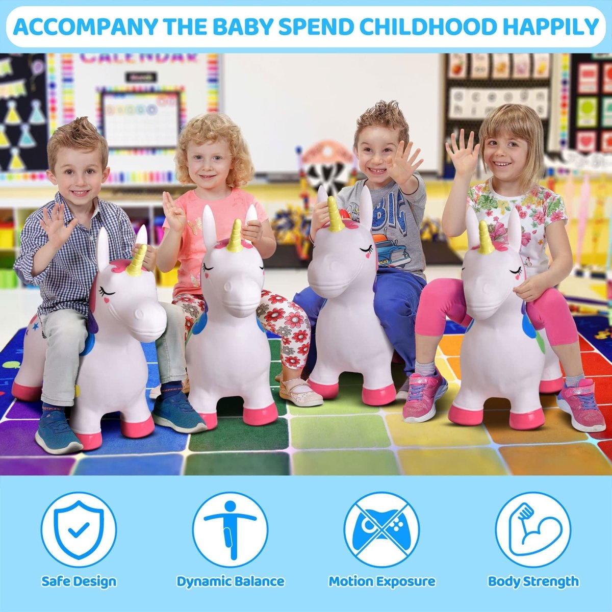 Bouncy Unicorn Horse - PopFun