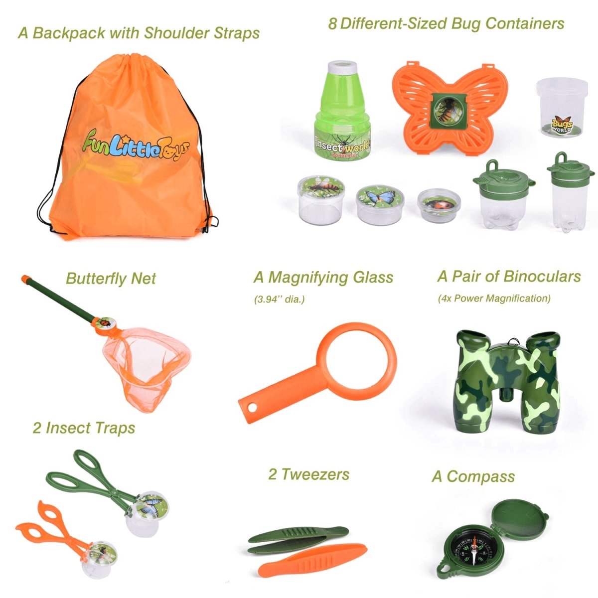 Bug Catcher Kit: 18 Piece Bundle - PopFun