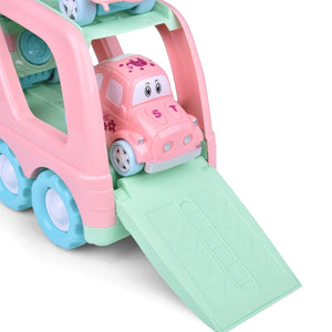 Cartoon Vehicles with Carrier Truck - PopFun