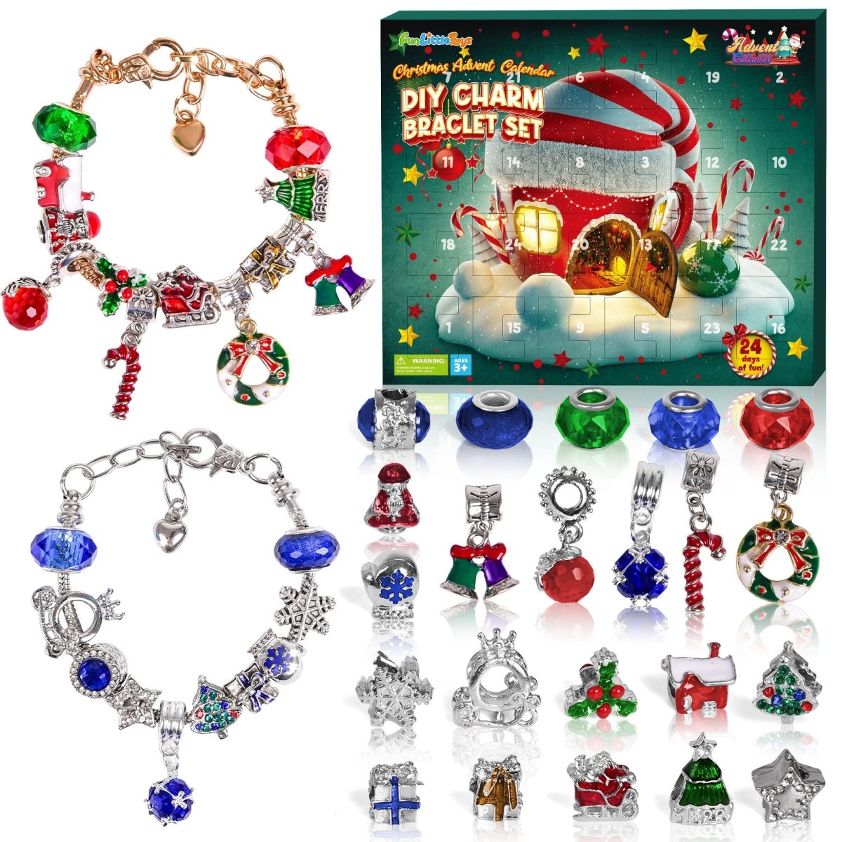 Christmas Advent Calendar: DIY Charm Bracelet Set - Wholesale - PopFun