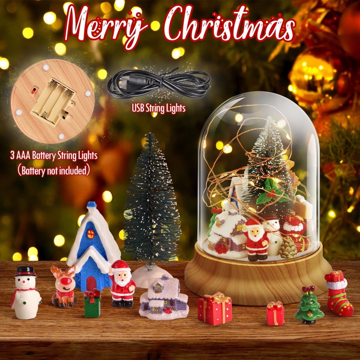 Christmas Advent Calendar: DIY Glass Dome Night Light - Wholesale - PopFun