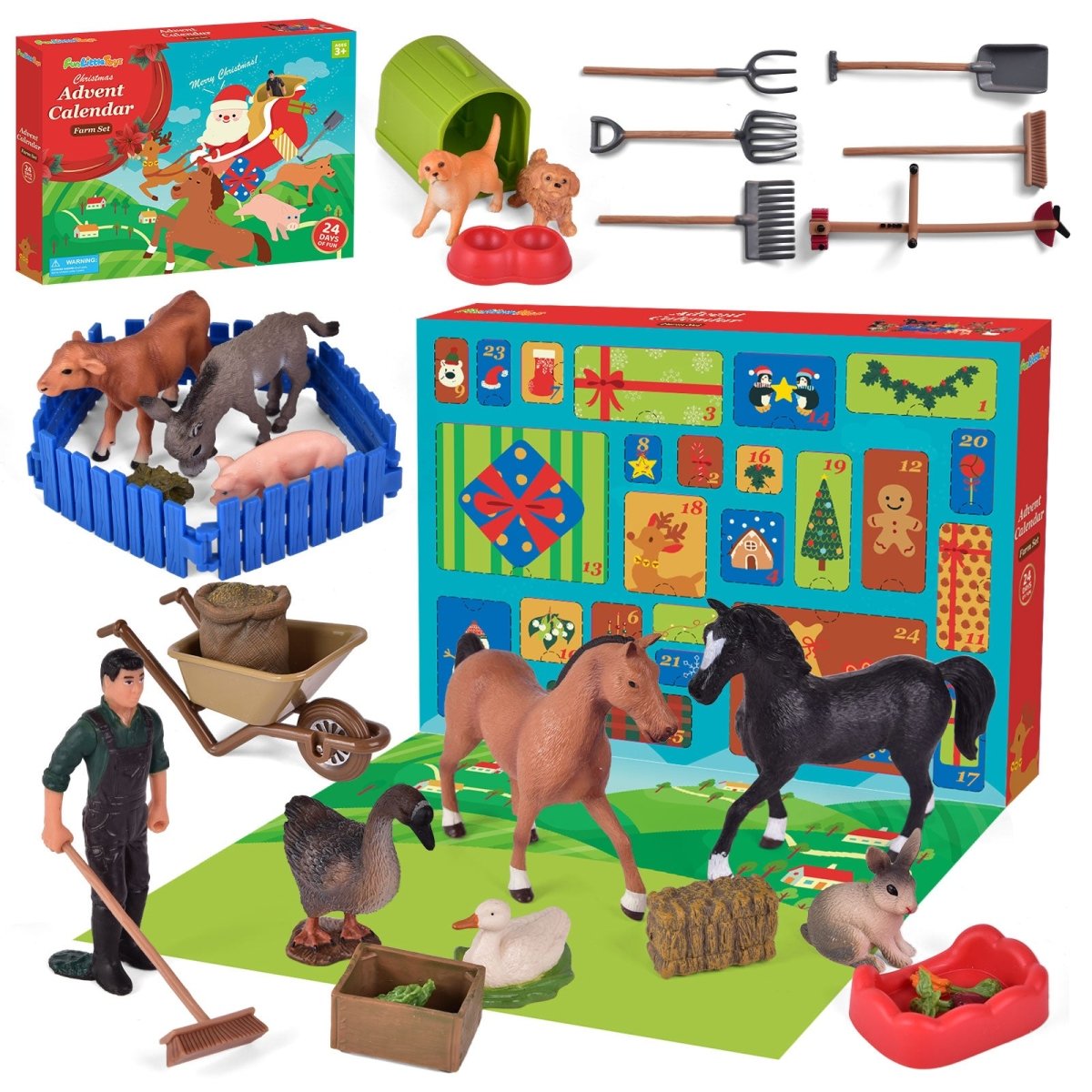 Christmas Advent Calendar for Kids - Farm Set - PopFun
