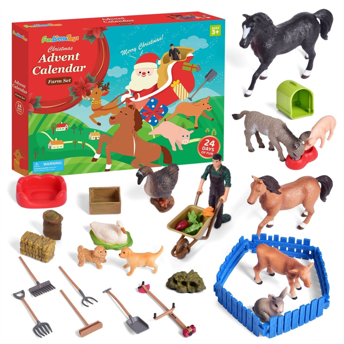 Christmas Advent Calendar for Kids - Farm Set - PopFun