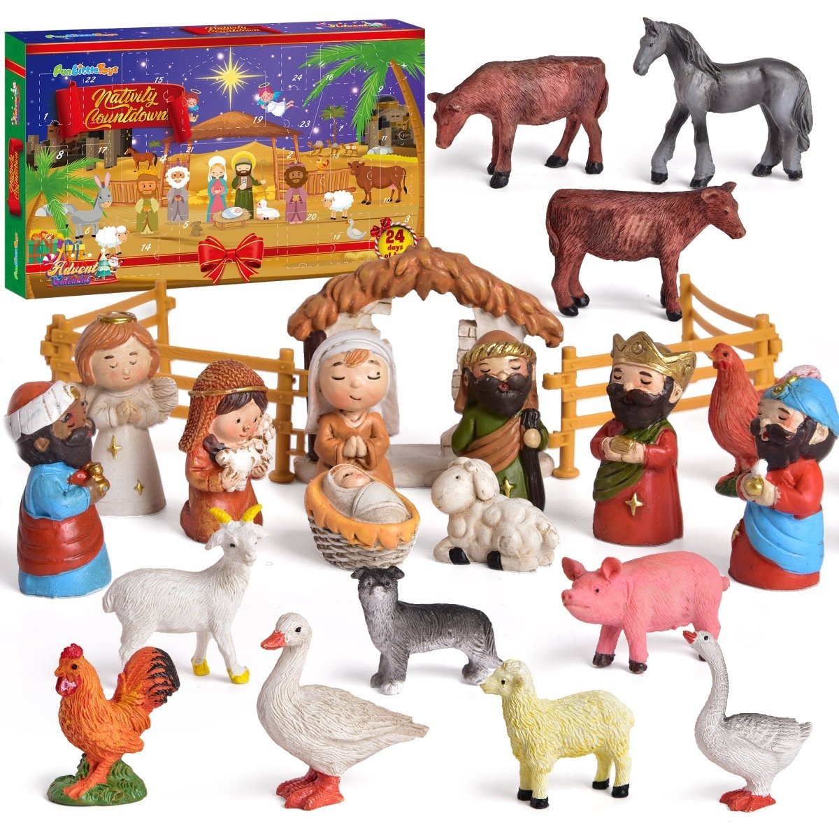 Christmas Advent Calendar Nativity Scene Set - Wholesale - PopFun