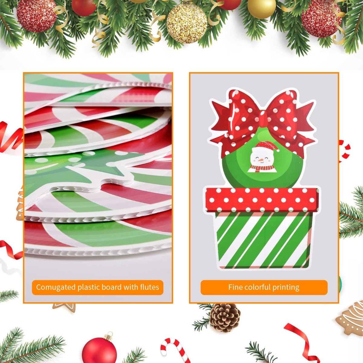 Christmas Candy Garden Yard Signs - PopFun