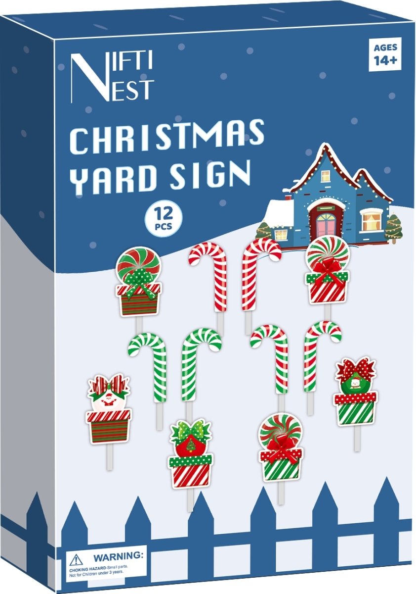 Christmas Candy Garden Yard Signs (12pcs) - PopFun