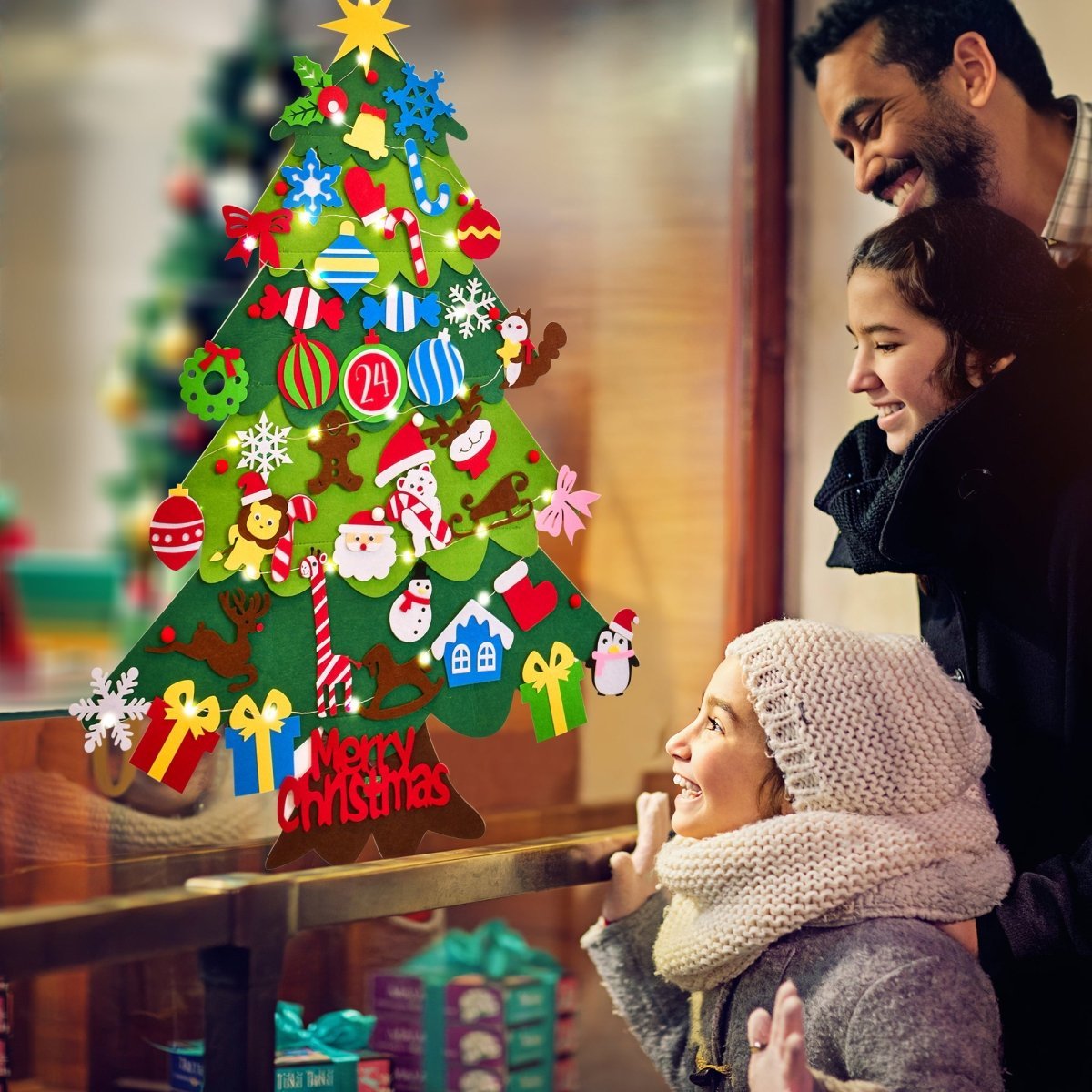 Christmas Felt Tree with 43PCS Detachable Ornaments - Wholesale - PopFun