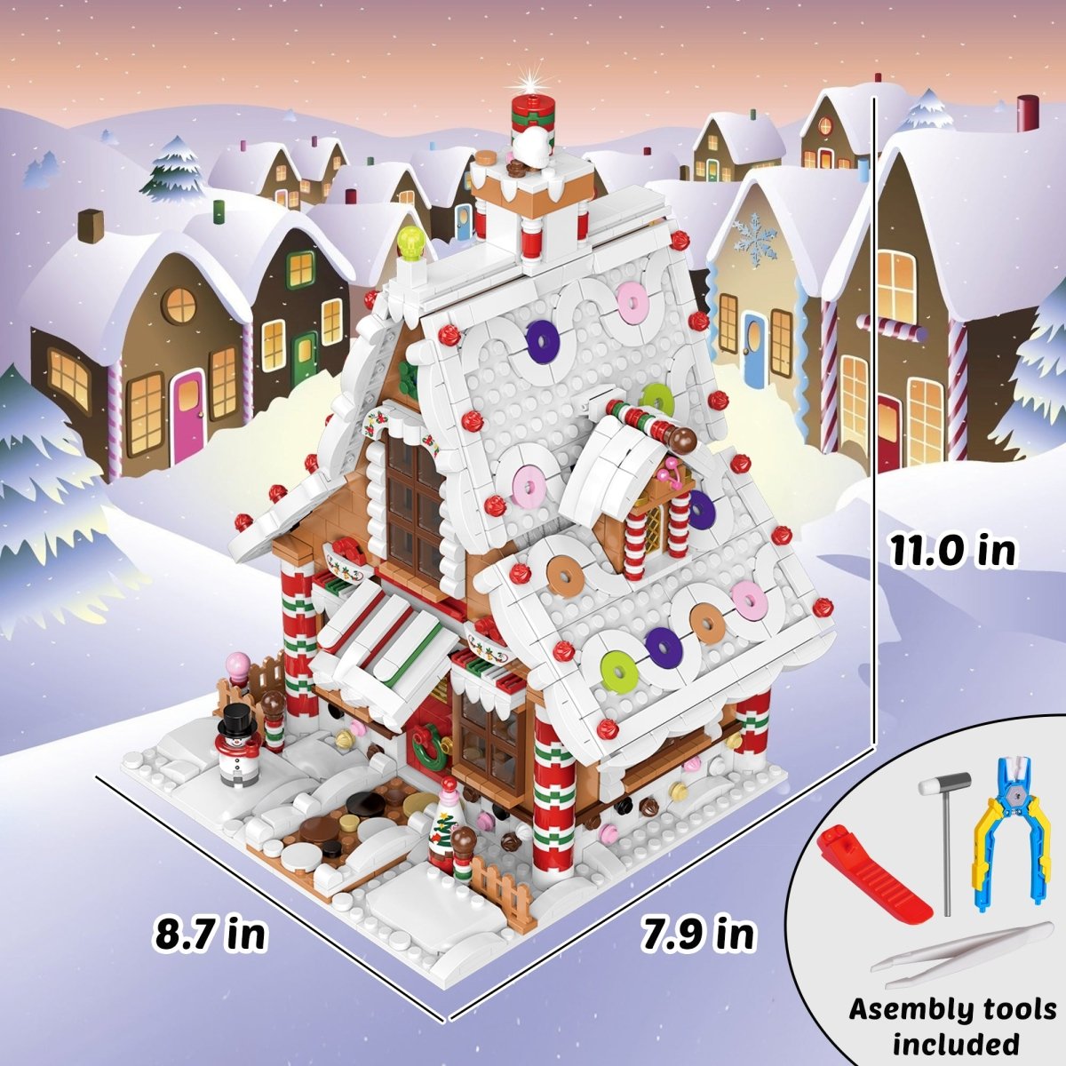 Christmas Gingerbread House Building Blocks - PopFun
