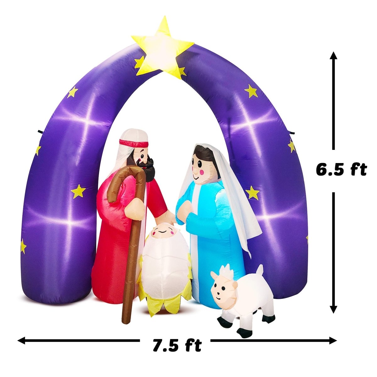 Christmas Inflatable Birth of Jesus (6.5ft) - PopFun