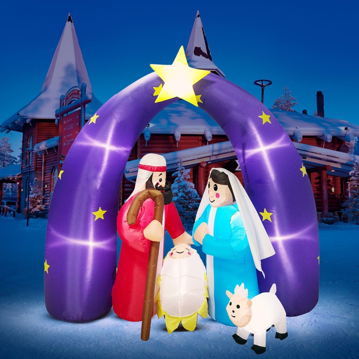 Christmas Inflatable Birth of Jesus (6.5ft) - PopFun