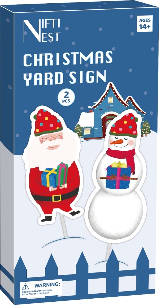Christmas Santa & Snowman Yard Signs - PopFun