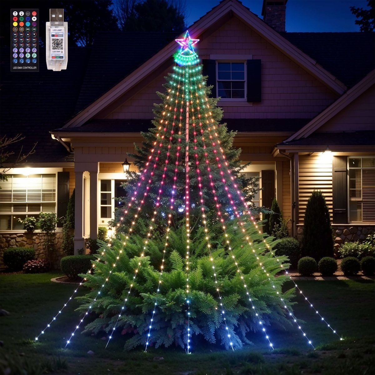 Christmas Tree Waterfall String Lights - Wholesale - PopFun