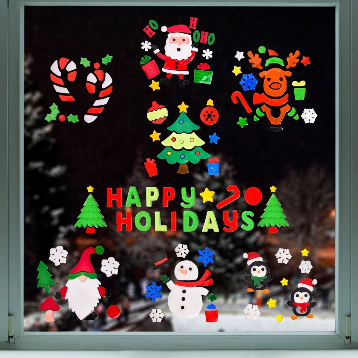 Christmas Window Clings Sticker Decorations - Wholesale - PopFun
