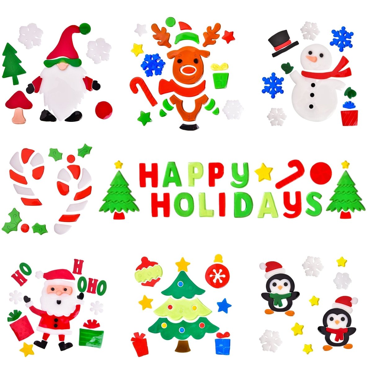 Christmas Window Clings Sticker Decorations - Wholesale - PopFun
