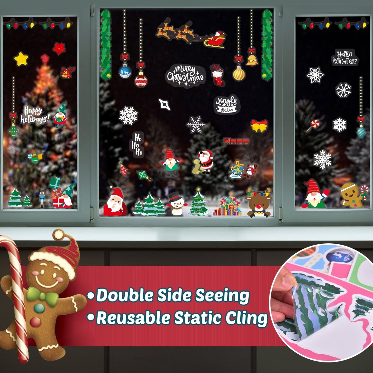 Christmas Window Decorations - PopFun